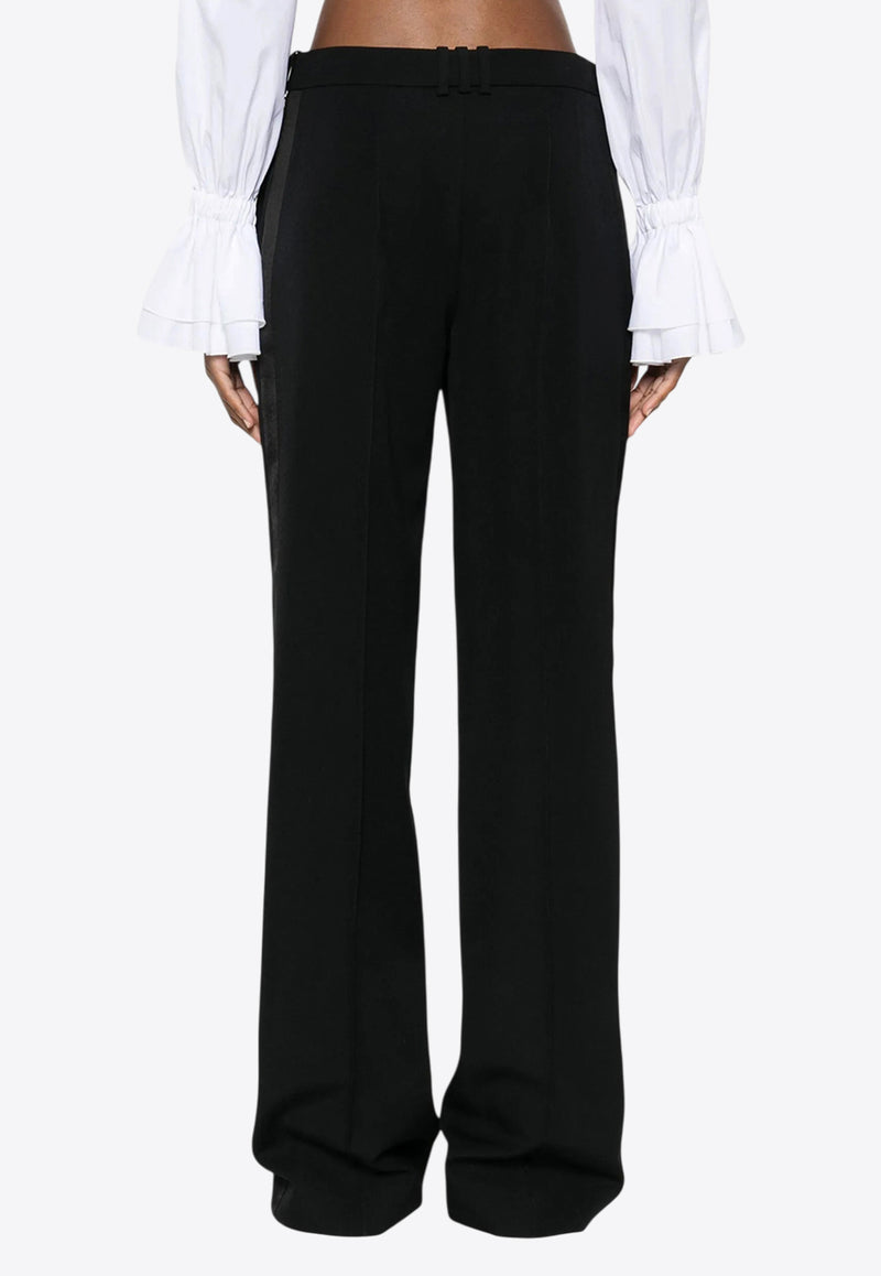 Balmain Tailored Grain De Poudre Wool Pants Black EF1PO162ME54_BLACK
