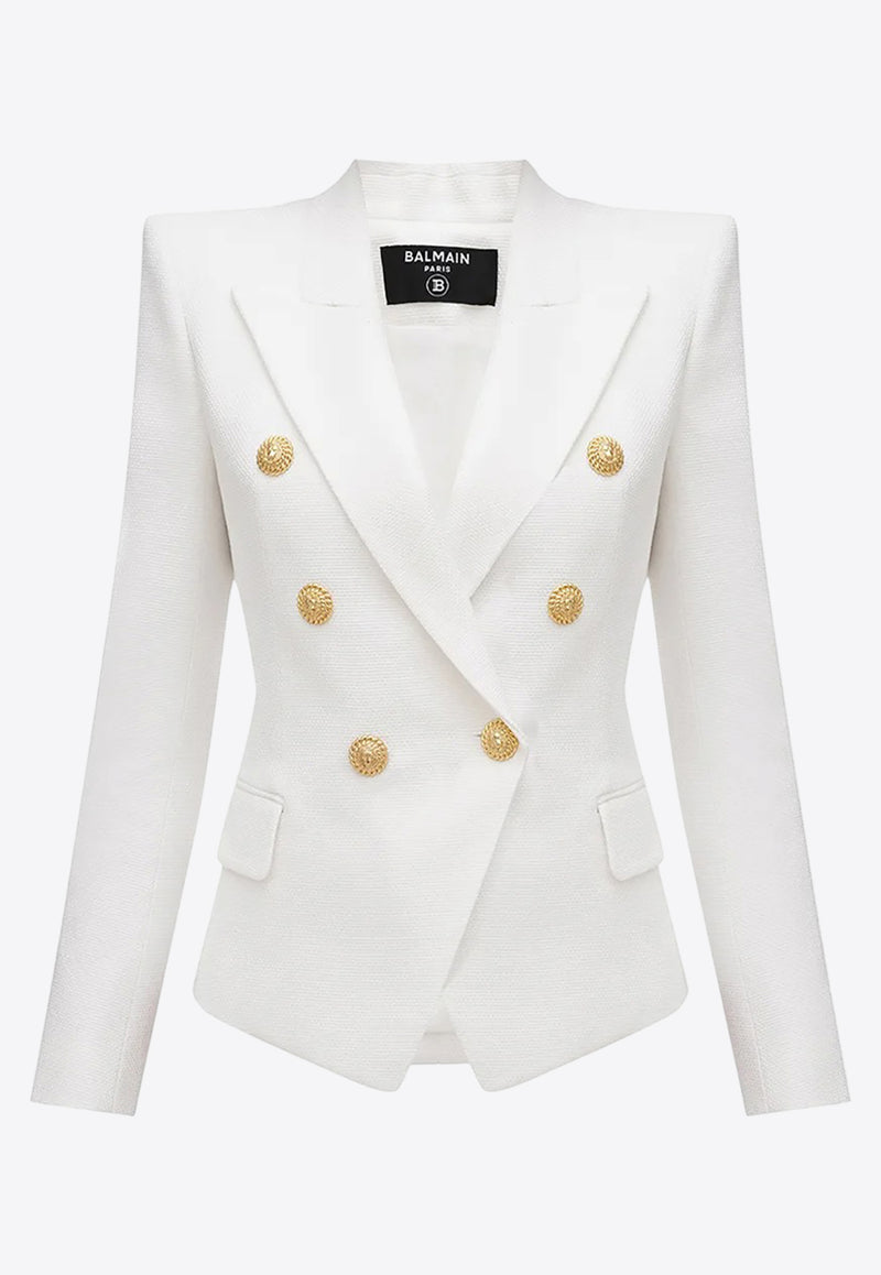Balmain Double-Breasted Tailored Blazers White EF1SI505VF21_WHITE