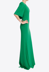BADGLEY MISCHKA Off-Shoulder Draped Maxi Dress Green EG4467A_GREEN