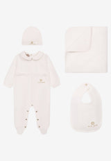 Elie Saab Kids Babies Lace-Trimmed Onesie Gift Set - Set of 4 Beige EGS4004_BEIGE