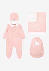 Elie Saab Kids Babies Animal Print Onesie Gift Set - Set of 4 Pink EGS4004_PINK
