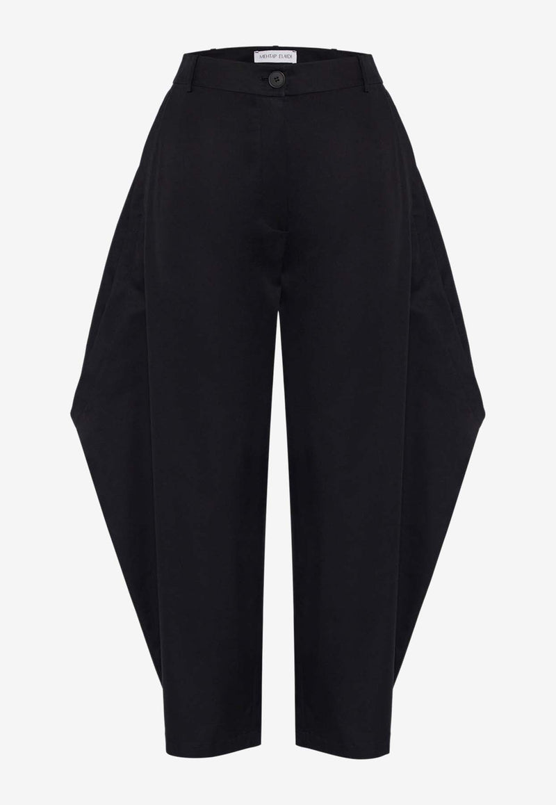 Mehtap Elaidi High-Waist Harem Pants Black