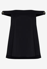 Mehtap Elaidi Su Off-Shoulder Blouse Black