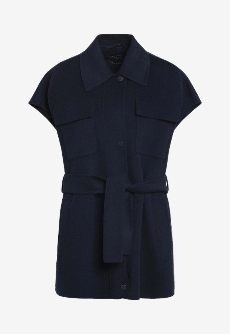 Weekend Max Mara Elegia Wool Blend Top Navy ELEGIAWO/R_MAXMW-045