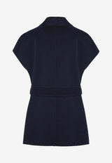 Weekend Max Mara Elegia Wool Blend Top Navy ELEGIAWO/R_MAXMW-045