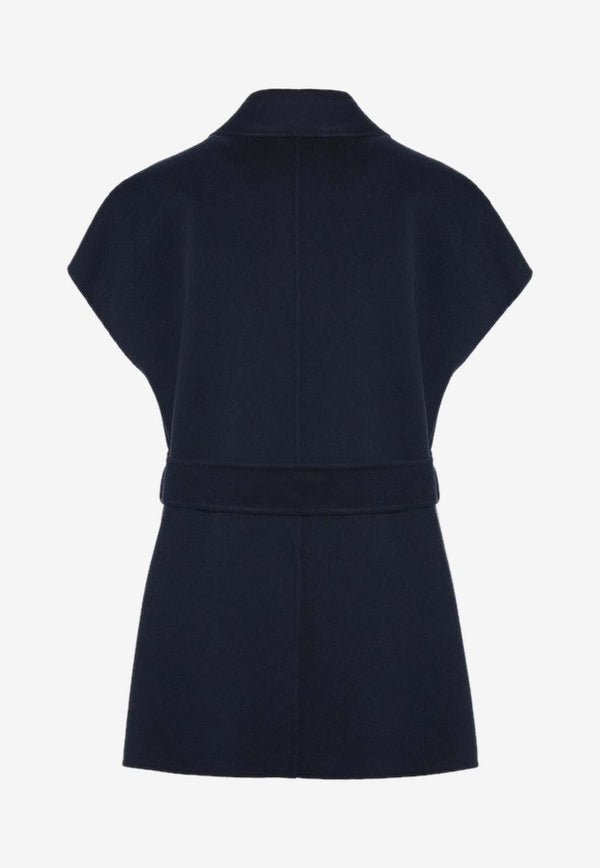 Weekend Max Mara Elegia Wool Blend Top Navy ELEGIAWO/R_MAXMW-045