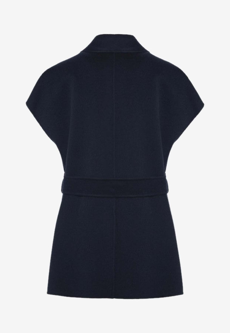 Weekend Max Mara Elegia Wool Blend Top Navy ELEGIAWO/R_MAXMW-045