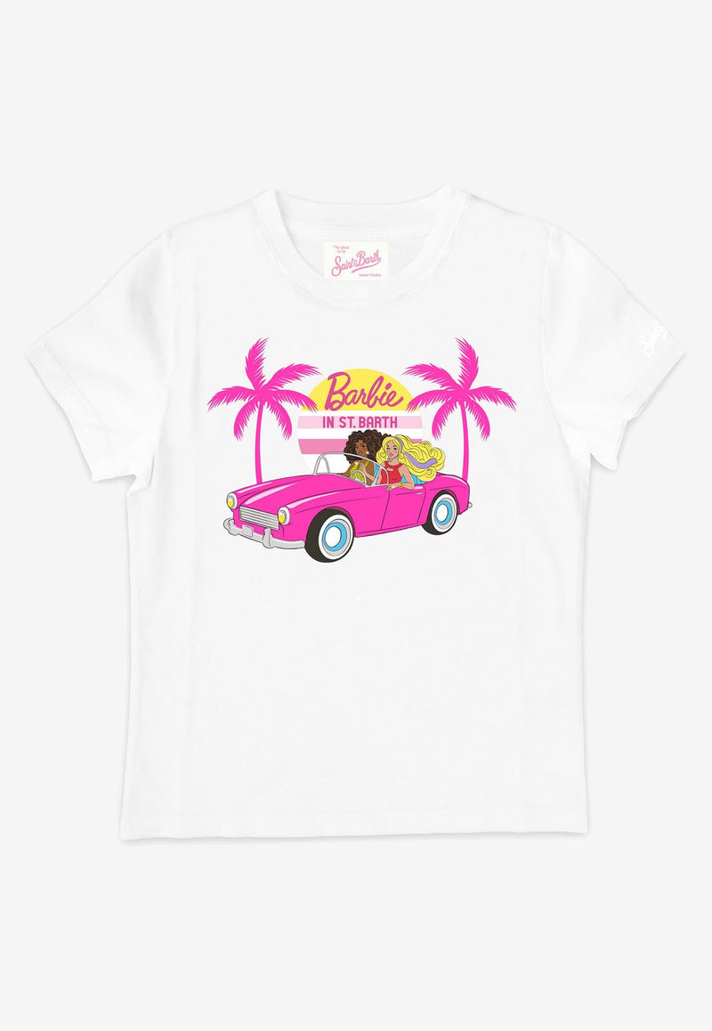 MC2 Saint Barth Kids Girls Barbie Printed T-shirt White ELLY001_G_WHITE MULT