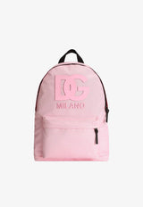 Dolce & Gabbana Kids Girls DG Logo Rubber Patch Backpack Pink EM0074 AM224 80400