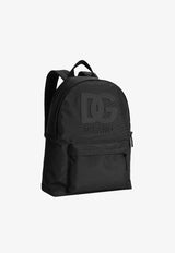 Dolce & Gabbana Kids Boys DG Logo Rubber Patch Backpack Black EM0074 AM224 80999