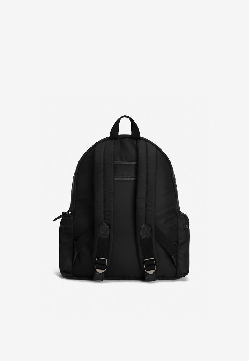 Dolce & Gabbana Kids Boys DG Logo Nylon Backpack Black EM0122 AN263 80999