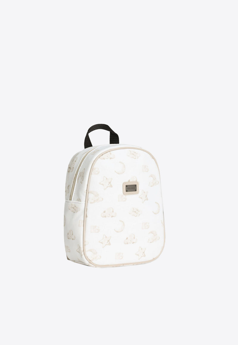 Dolce & Gabbana Kids Baby Boys Moon and Stars Print Backpack EM0141 AT681 HA5LC White