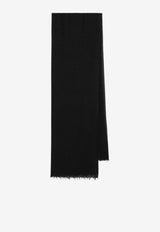 Destin Cashmere-Blend Fringed Scarf Black EMMEUNWO/R_DESSR-BLK