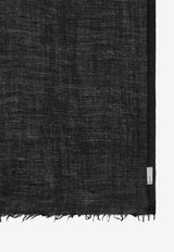 Destin Cashmere-Blend Fringed Scarf Black EMMEUNWO/R_DESSR-BLK