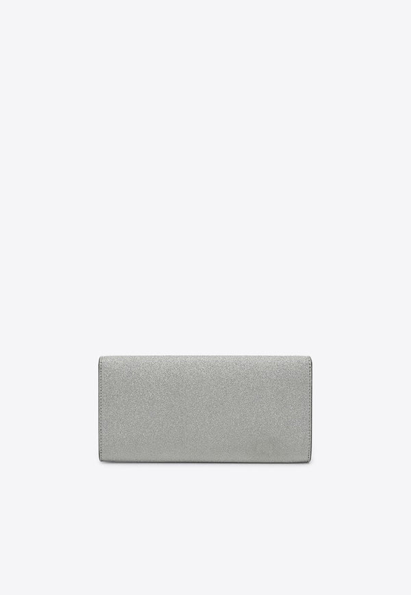 Jimmy Choo Emmie Glittered Clutch Bag Silver EMMIEIGT/Q_JIMCH-SI