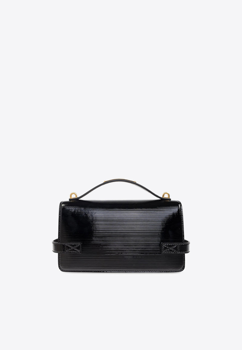 Balmain B-Buzz 24 Leather Top Handle Bag Black EN0DA828LPIS_BLACK