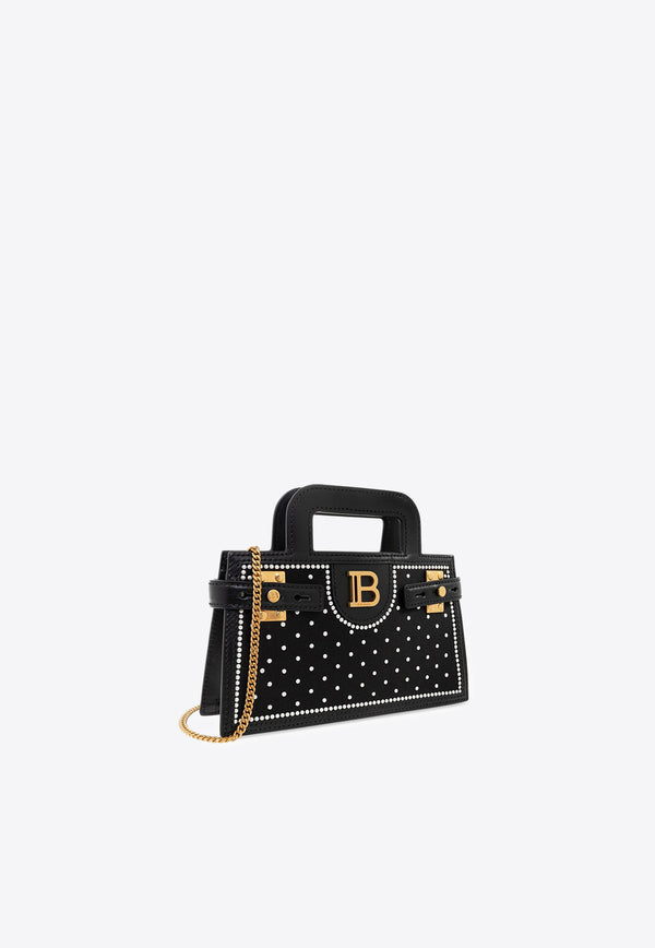 Balmain Small B-Buzz Polka Dot Top Handle Bag Black EN0KJ931AEPS_BLACK