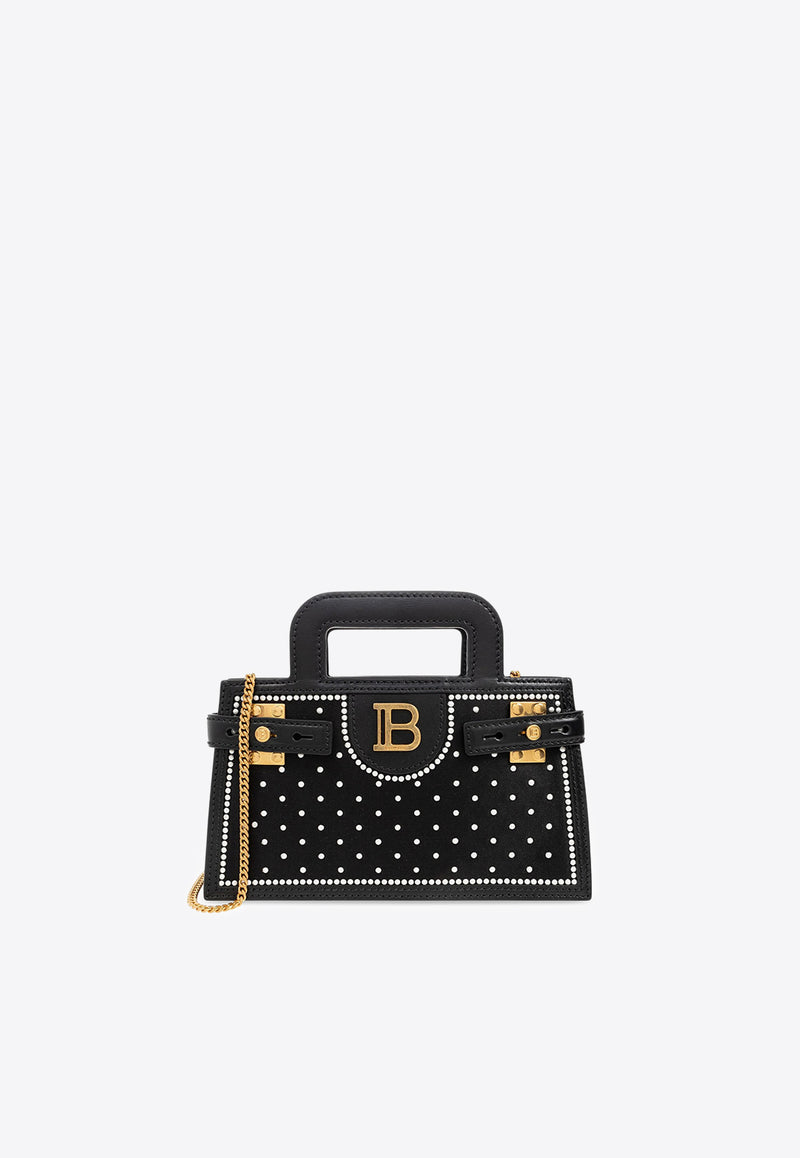 Balmain Small B-Buzz Polka Dot Top Handle Bag Black EN0KJ931AEPS_BLACK