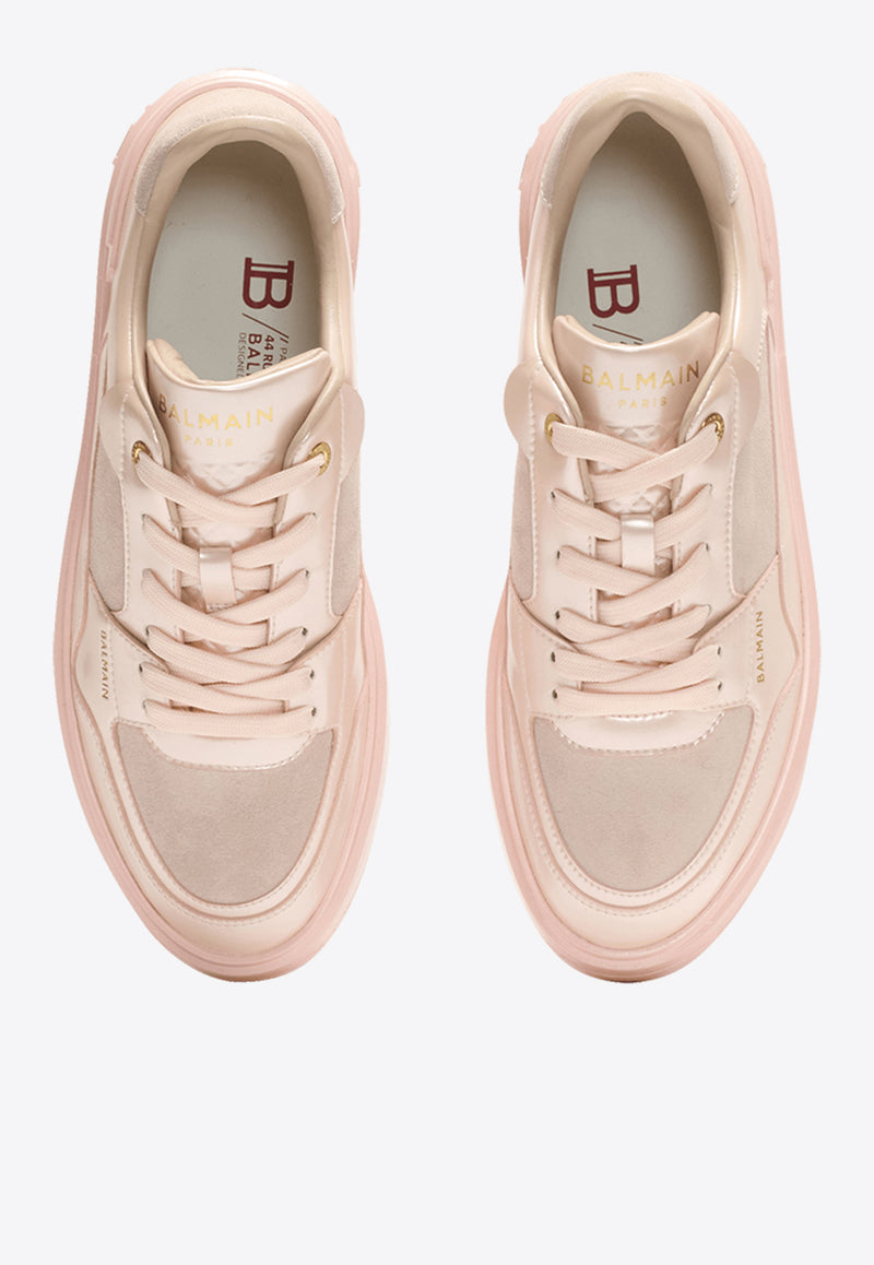Balmain B-Court Flip Iridescent Low-Top Sneakers Blush EN0VI727TGLC_BLUSH