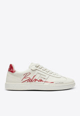 Balmain Swan Lipstick Low-Top Sneakers White EN0VI735LIPS_WHITE