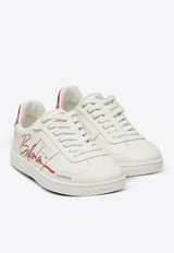 Balmain Swan Lipstick Low-Top Sneakers White EN0VI735LIPS_WHITE