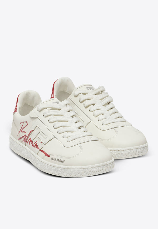 Balmain Swan Lipstick Low-Top Sneakers White EN0VI735LIPS_WHITE