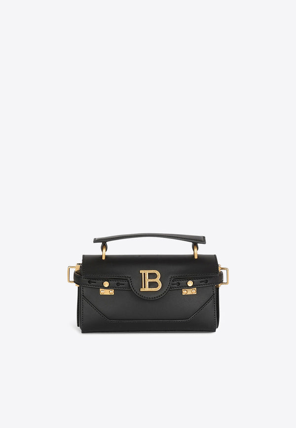 Balmain B-Buzz 19 Leather Top Handle Bag Black EN1AE742LAVE_BLACK