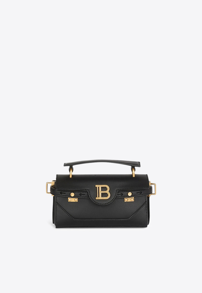 Balmain B-Buzz 19 Leather Top Handle Bag Black EN1AE742LAVE_BLACK
