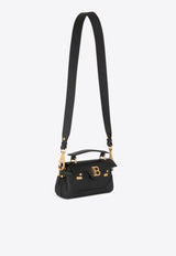 Balmain B-Buzz 19 Leather Top Handle Bag Black EN1AE742LAVE_BLACK