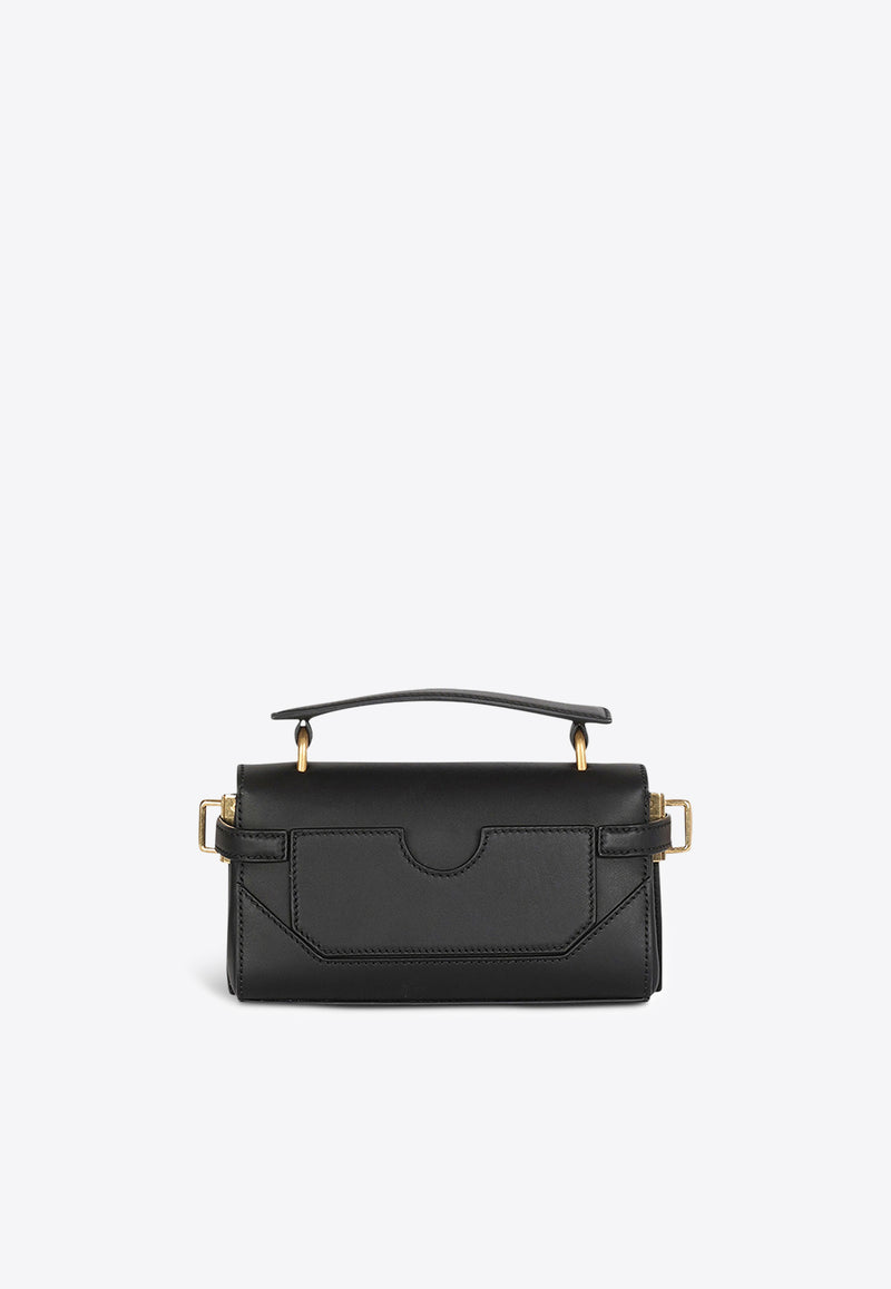Balmain B-Buzz 19 Leather Top Handle Bag Black EN1AE742LAVE_BLACK
