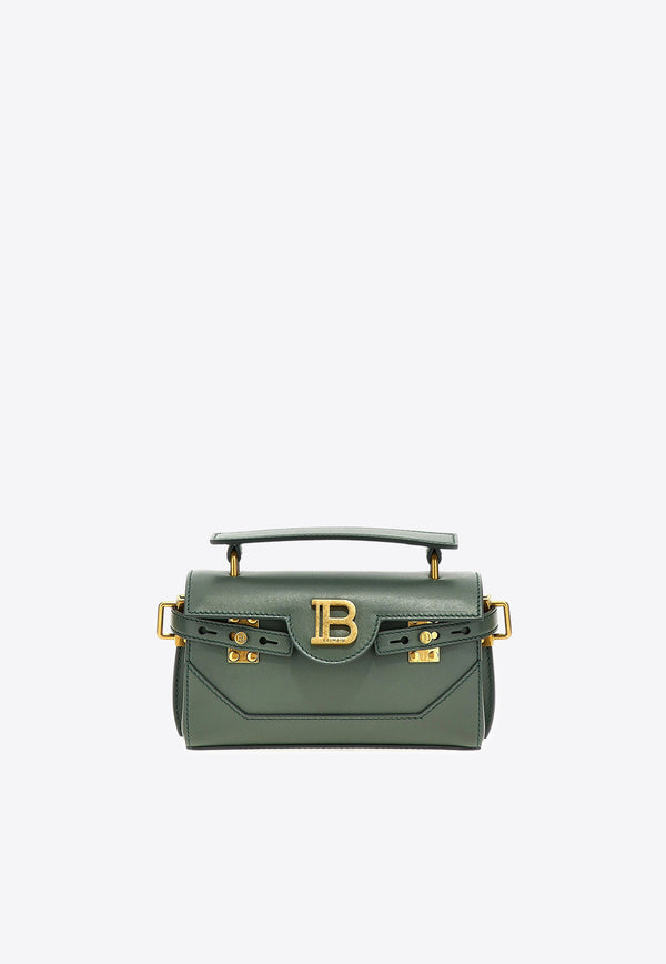 Balmain B-Buzz 19 Leather Top Handle Bag Green EN1AE742LSLX_GREEN