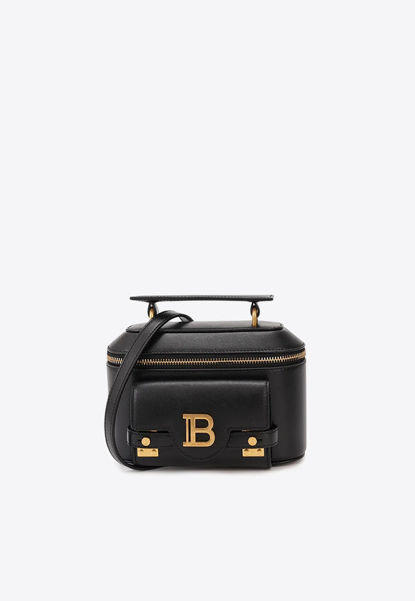 Balmain B-Buzz 19 Vanity Leather Top Handle Bag Black EN1BH952LSLX_BLACK
