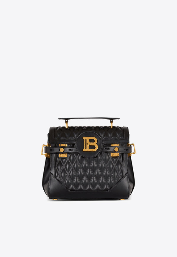 Balmain B-Buzz 23 Diamond-Quilted Top Handle Bag Black EN1DB530LHLB_BLACK