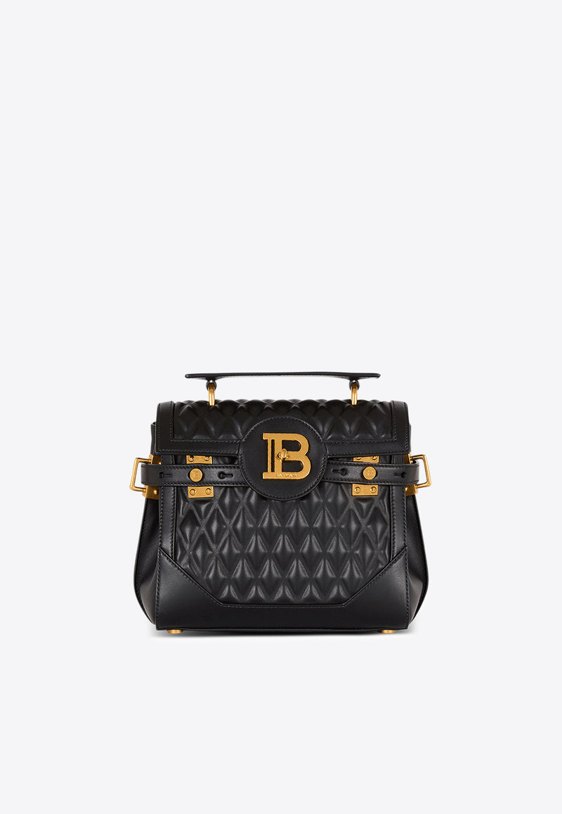 Balmain B-Buzz 23 Diamond-Quilted Top Handle Bag Black EN1DB530LHLB_BLACK