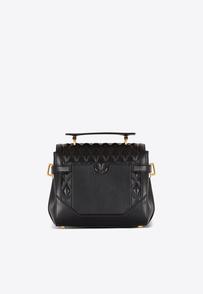 Balmain B-Buzz 23 Diamond-Quilted Top Handle Bag Black EN1DB530LHLB_BLACK