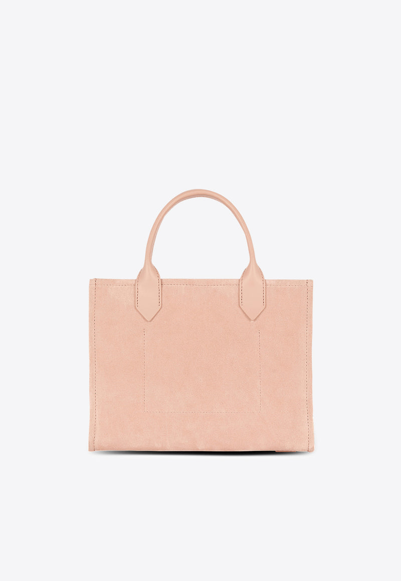 Balmain Small B-Army Suede Tote Bag Nude EN1FE900LDCY_NUDE