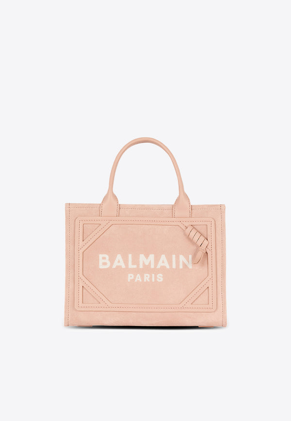 Balmain Small B-Army Suede Tote Bag Nude EN1FE900LDCY_NUDE