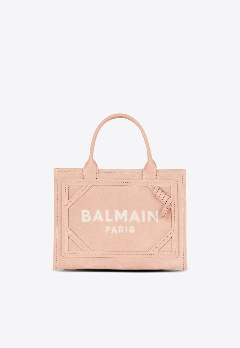 Balmain Small B-Army Suede Tote Bag Nude EN1FE900LDCY_NUDE