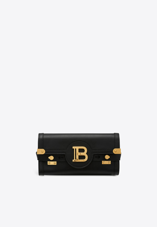 Balmain B-Buzz Pouch 23 Leather Clutch Black EN1LE596LAVE_BLACK