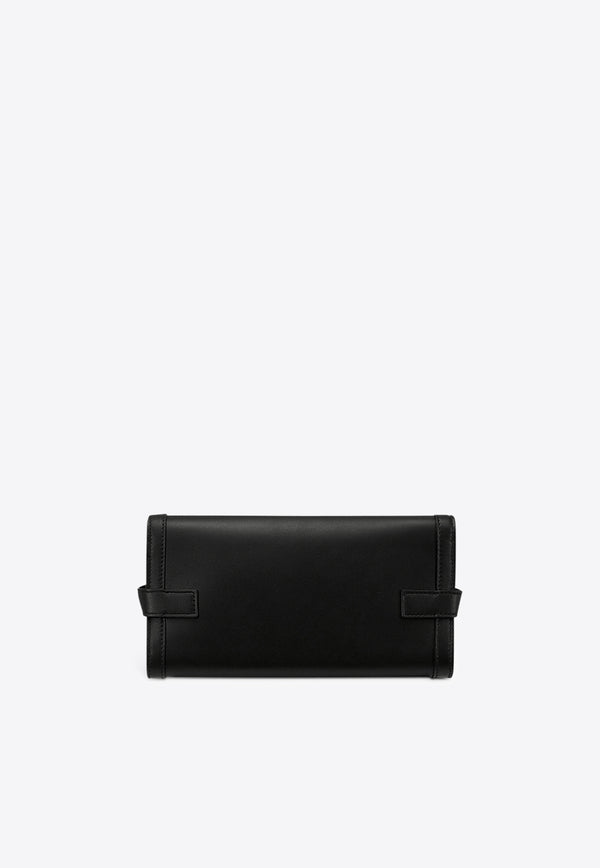 Balmain B-Buzz Pouch 23 Leather Clutch Black EN1LE596LAVE_BLACK