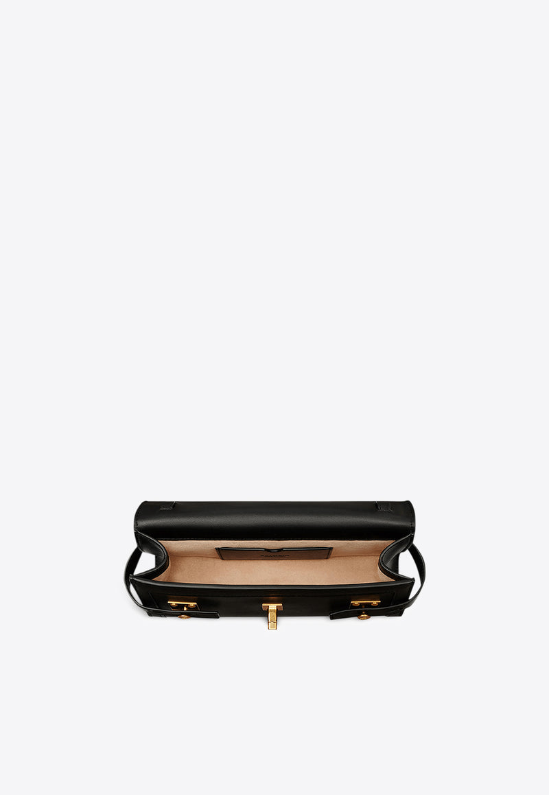 Balmain B-Buzz Pouch 23 Leather Clutch Black EN1LE596LAVE_BLACK