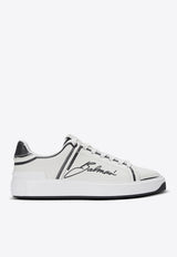 Balmain B-Court Love Lettering Print Low-Top Sneakers White EN1VI690LCLP_WHITE MULT