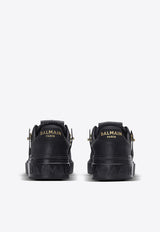 Balmain B-Court B-Buzz Sneakers in Embossed Calfskin Black EN1VI738LCGD_BLACK