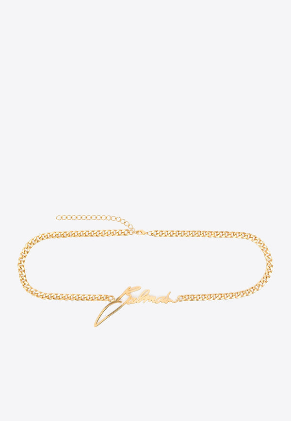 Balmain Signature Logo Chain Belt Gold EN1WG175MBRA_GOLD