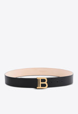 Balmain Wide Calfskin Pin B-Belt Black EN1WJ002LVTL_BLACK