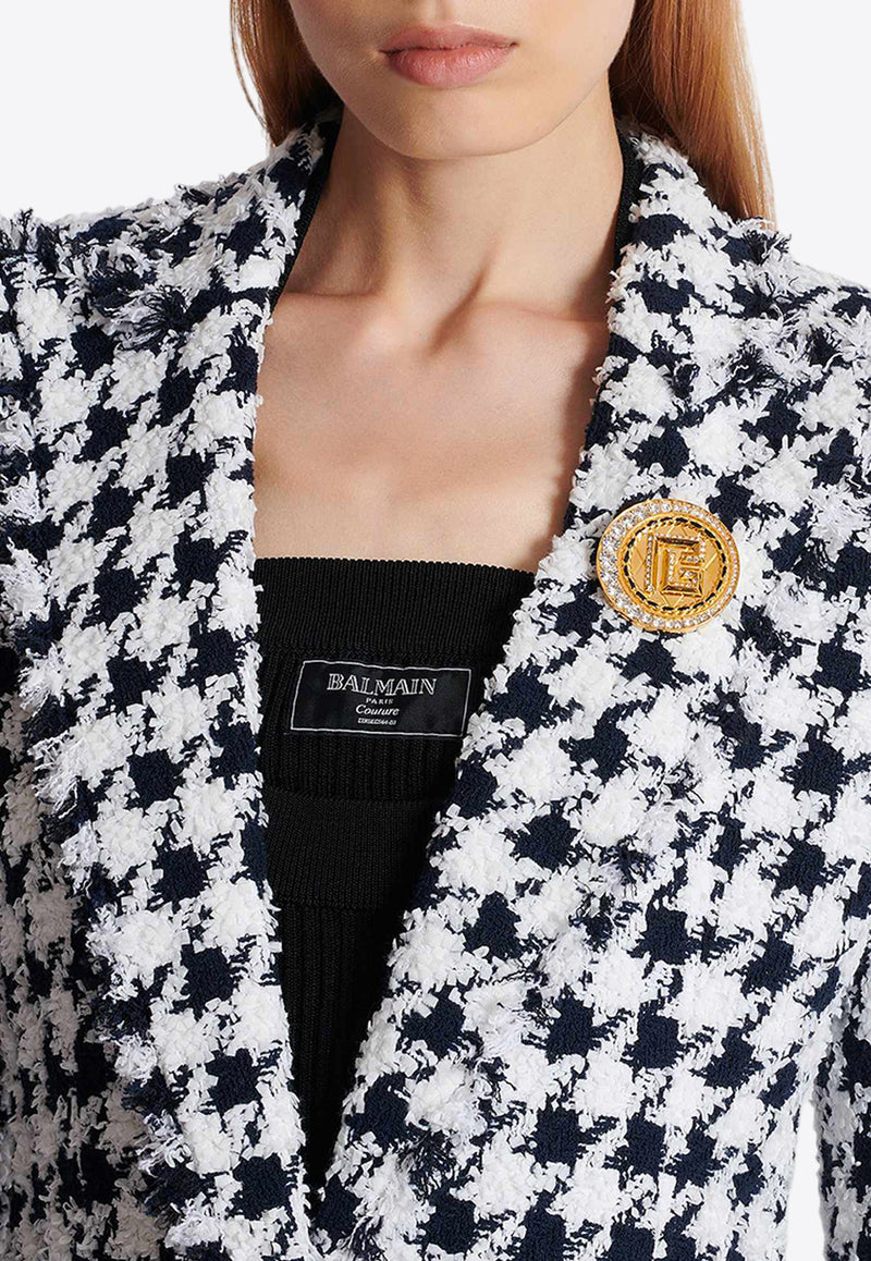 Balmain PB Rhinestone Embellished Brooch Gold EN1XM462MBES_GOLD