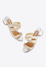 Aquazzura Esencia 35 Metallic Leather Sandals ENCMIDS0-LSY-LGS Gold