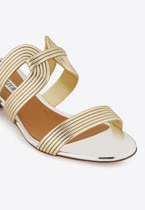 Aquazzura Esencia 35 Metallic Leather Sandals ENCMIDS0-LSY-LGS Gold