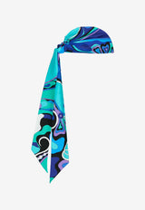 Pucci Orchidee Print Silk Bandana Hat Multicolor
