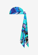 Pucci Orchidee Print Silk Bandana Hat Multicolor
